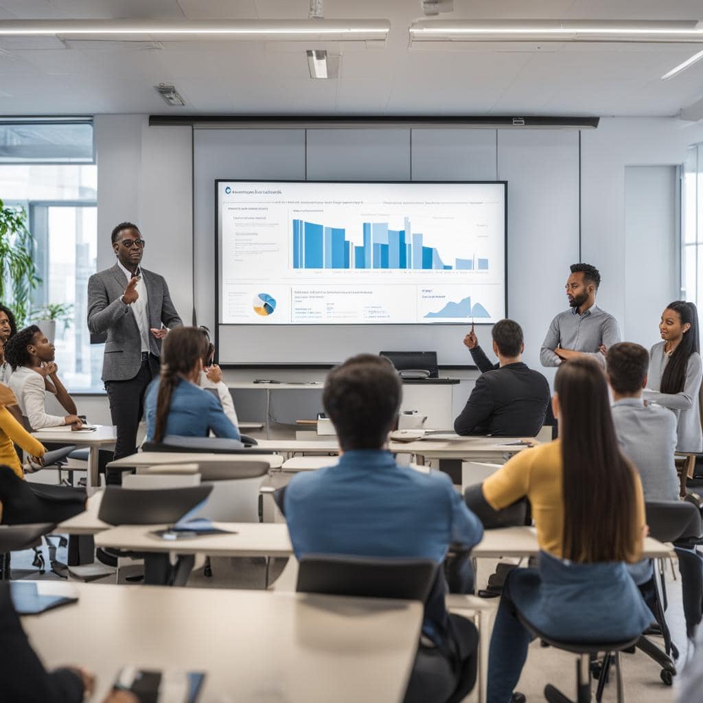 Mitarbeiter bei Datenschutzschulung Mitarbeiter bei Datenschutzschulung